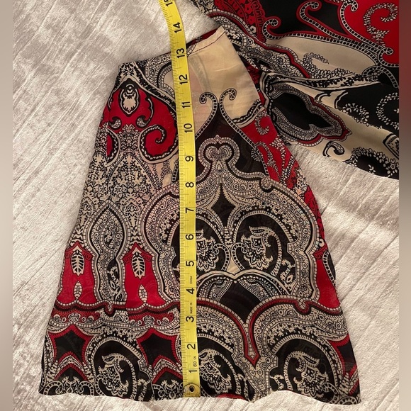 Venus Cold Shoulder 3/4 Bell Sleeves  Paisley Dress Size Small - Picture 8 of 9